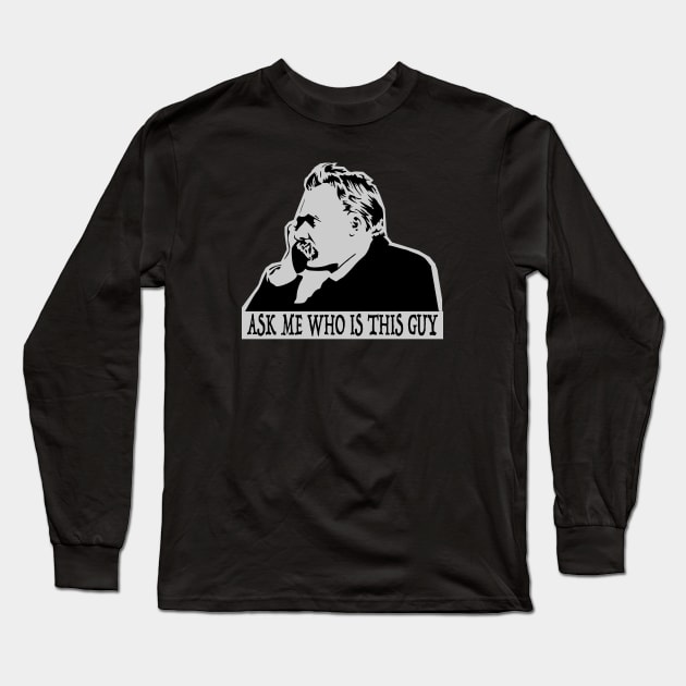 Nietzsche stencil Long Sleeve T-Shirt by bumblethebee